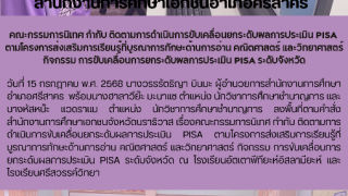 คณะกรรมการนิเทศ กำกับ ติดตามการดำเนินการขับเคลื่อนยกระดับผลการประเมิน PISA  ตามโครงการส่งเสริมการเรียนรู้ที่บูรณาการทักษะด้านการอ่าน คณิตศาสตร์ และวิทยาศาสตร์ กิจกรรม การขับเคลื่อนการยกระดับผลการประเมิน PISA ระดับจังหวัด