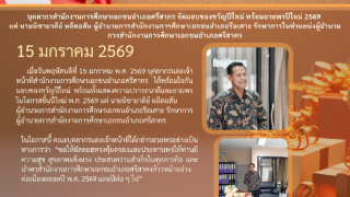 บุคลากรสำนักงานการศึกษาเอกชนอำเภอศรีสาคร จัดมอบของขวัญปีใหม่ พร้อมอวยพรปีใหม่ 2569  แด่ นายนิซายาดีย์ หลีตอสัน ผู้อำนวยการสำนักงานการศึกษาเอกชนอำเภอรือเสาะ รักษาการในตำแหน่งผู้อำนวยการสำนักงานการศึกษาเอกชนอำเภอศรีสาคร