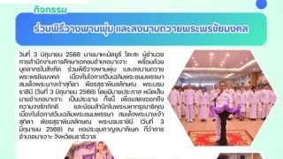 ร่วมพิธีวางพานพุ่มและลงนามถวายพระพรชัยมงคล