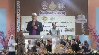 ร่วมโครงการสร้างการมีส่วนร่วมระหว่างพี่น้องประชาชนกับราชการ (กิจกรรมเสวนายามเช้า ” ปาดี มีสุข ” )