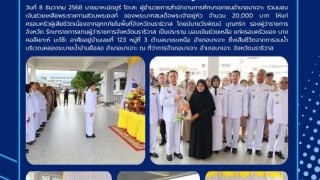ร่วมมอบเงินช่วยเหลือพระราชทานส่วนพระองค์ ของพระบาทสมเด็จพระเจ้าอยู่หัว