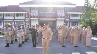 สช.อำเภอเจาะไอร้อง ร่วมกิจกรรมเคารพธงชาติ