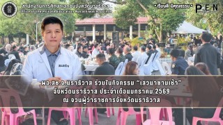 ผอ.สช.จ.นราธิวาส ร่วมในกิจกรรม “เสวนายามเช้า” จังหวัดนราธิวาส ประจำเดือนมกราคม 2569