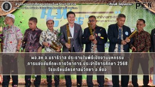 ผอ.สช.จ.นราธิวาส ประธานในพิธีเปิดงานมหกรรม การแข่งขันทักษะทางวิชาการ ประจำปีการศึกษา 2568 โรงเรียนอัครศาสน์วิทยา อ.ยี่งอ