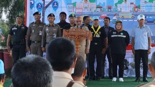 สช.อ.เมืองนราธิวาส ร่วมพิธีเปิดศูนย์ปฏิบัติการป้องกันและลดอุบัติเหตุทางถนนช่วงเทศกาลปีใหม่ พ.ศ. 2569