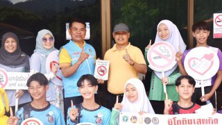  รับมอบสื่อประชาสัมพันธ์เนื่องในวันงดสูบบหรี่โลก ประจำปี 2568
