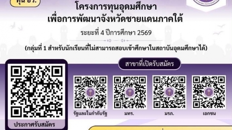 โครงการทุนอุดมศึกษาเพื่อพัฒนาจังหวัดชายแดนใต้