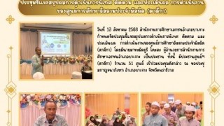 ประชุมชี้แจงสรุปผลการดําเนินการนิเทศติดตาม และประเมินผลการดำเนินงานของศูนย์การศึกษาอิสลามประจำมัสยิด ( ตาดีกา)