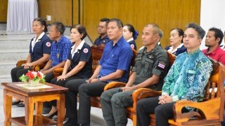 ร่วมพิธีเปิดโครงการอบรมอาสายุวกาชาด/อาสากาชาดสมัครกาชาด