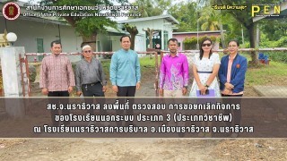 สช.จ.นราธิวาส ลงพื้นที่ ตรวจสอบ การขอยกเลิกกิจการ ของโรงเรียนนอกระบบ ประเภท 3 (ประเภทวิชาชีพ) ณ โรงเรียนนราธิวาสการบริบาล อ.เมืองนราธิวาส จ.นราธิวาส